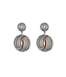 EARRINGS W/ STONES AND GOLD...