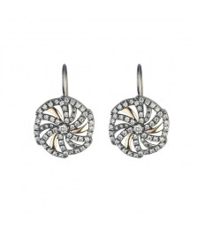 EARRINGS SILVER AND GOLD -...