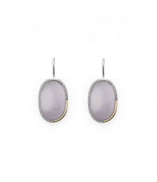 BRINCOS PRATA E OURO - VIOLETA