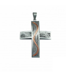 CRUZ DE ORO, PLATA Y FILIGRANA