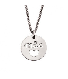 NECKLACE WITH DROP-DOWN CIRCULAR MOTHER